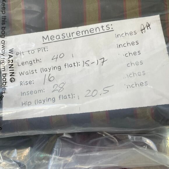 Swildens XXX Striped Shiny Trouser Pants Elastic Waist sz 8 (40 EU) #AA - Picture 6 of 6